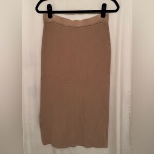 Old Navy Beige Ribbed Pencil Skirt
